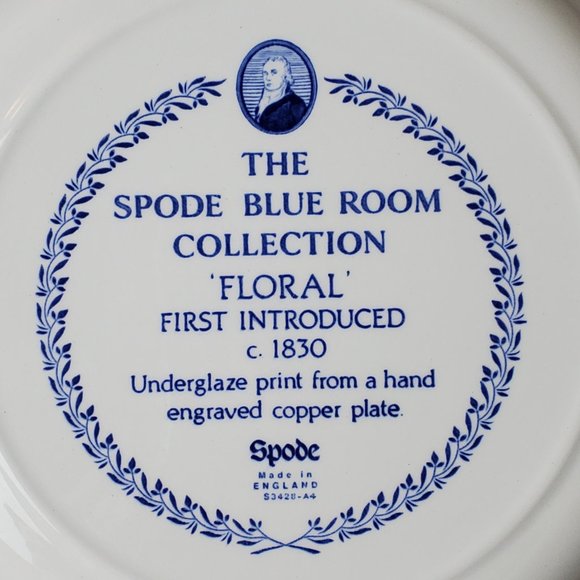 Vintage Spode Blue Room Collection Plate "FLORAL" - Picture 2 of 2